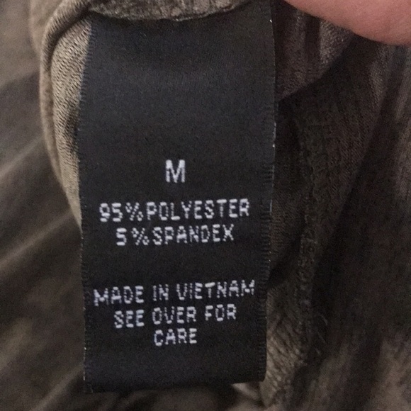 AB Studio Women’s Tunic Top Brown Size M Short Sleeves Banded Waist Stretchy - Picture 11 of 11